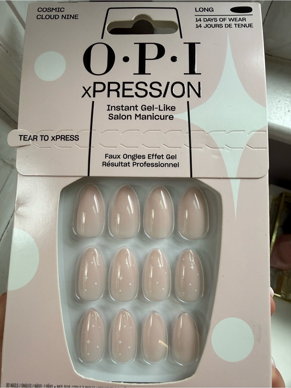 OPI xPRESS/ON Nude Almond Press-On Nails - Cosmic Cloud Nine